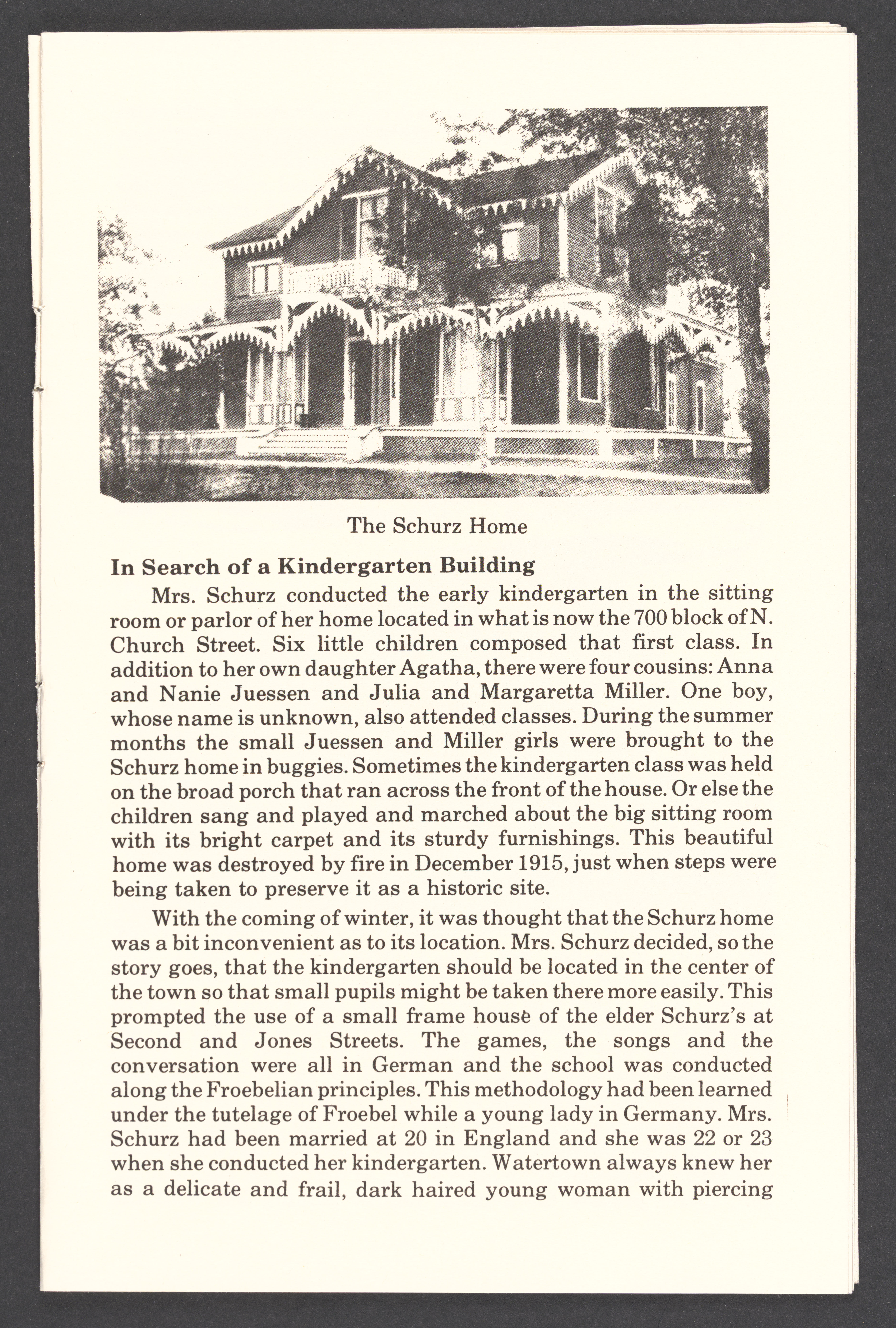 Das Haus der Familie Schurz in Watertown, Wisconsin