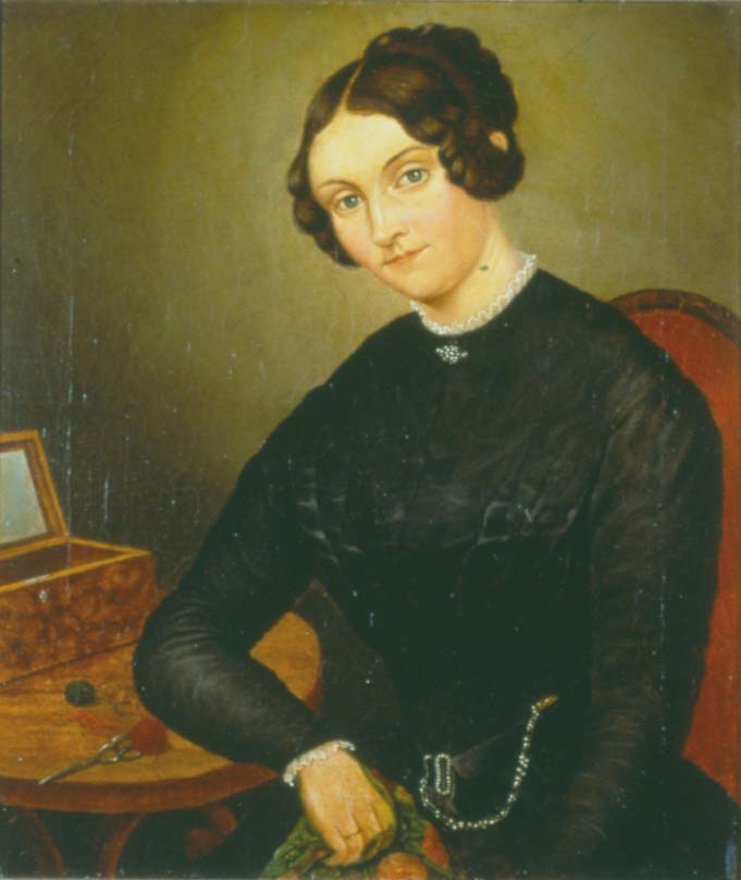 Gemälde der Schriftstellerin und Komponistin Johanna Kinkel, 1840.