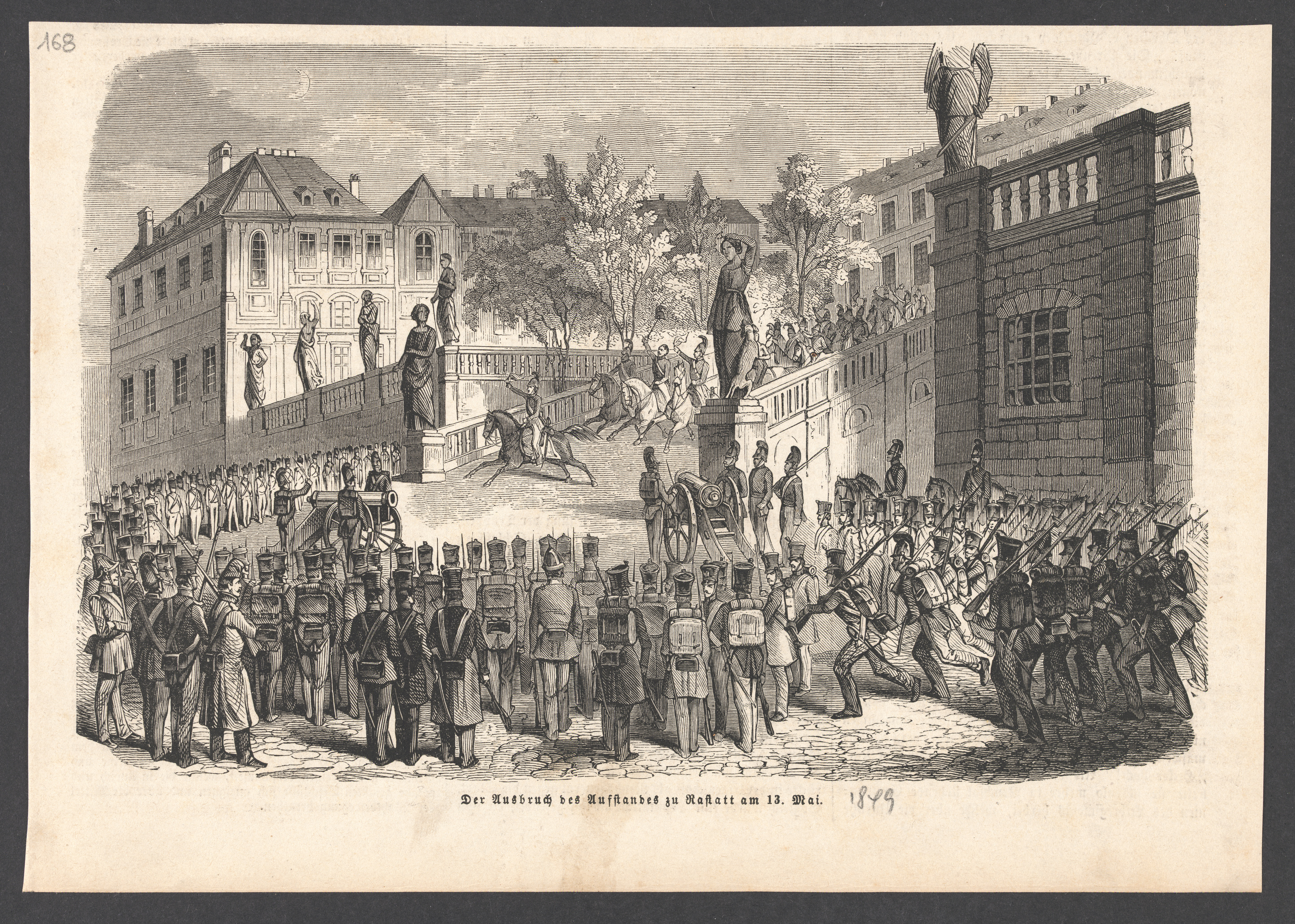 Der Ausbruch des Aufstandes zu Rastatt am 13. Mai, 1849