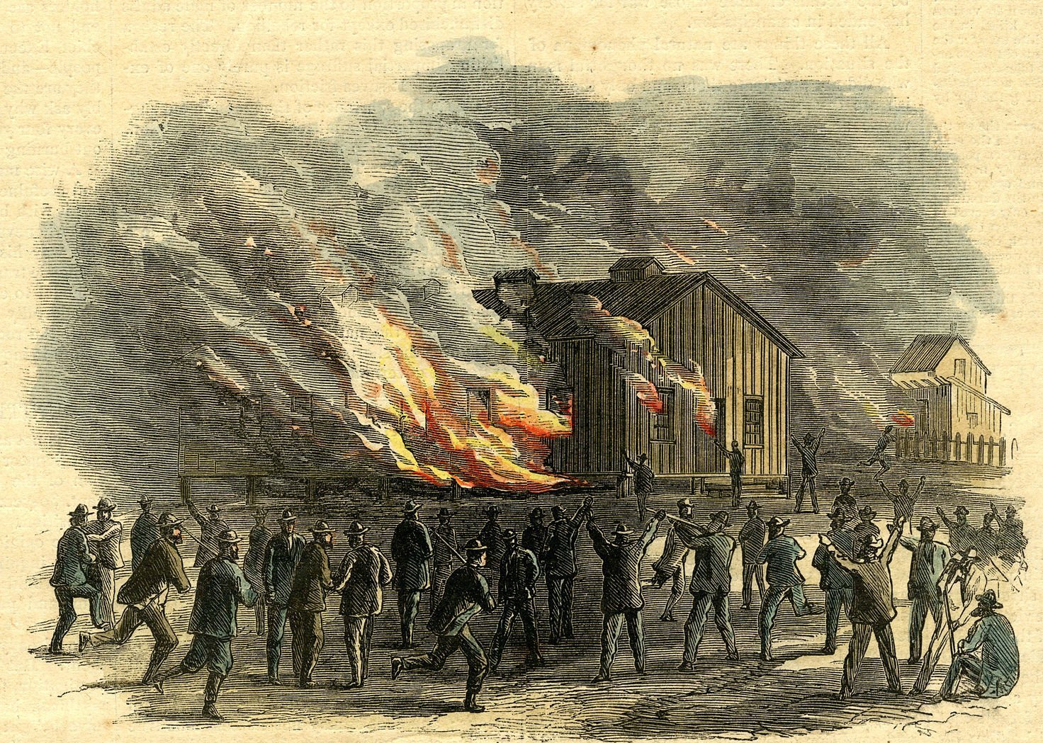Illustration in Harper's Weekly of the Memphis Riots of 1866