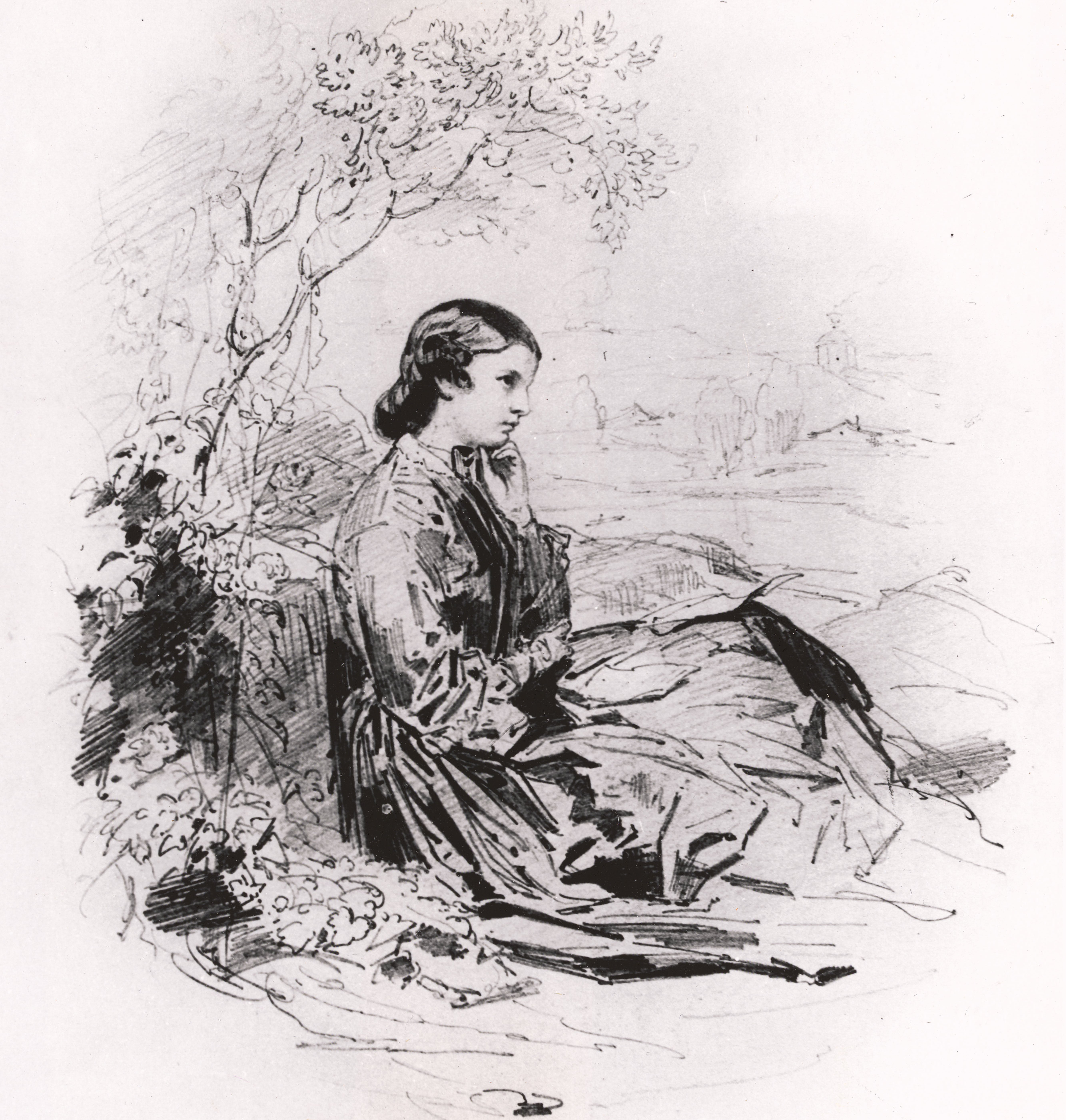 Porträt von Margarethe Meyer mit 18 Jahren, ca. 1850